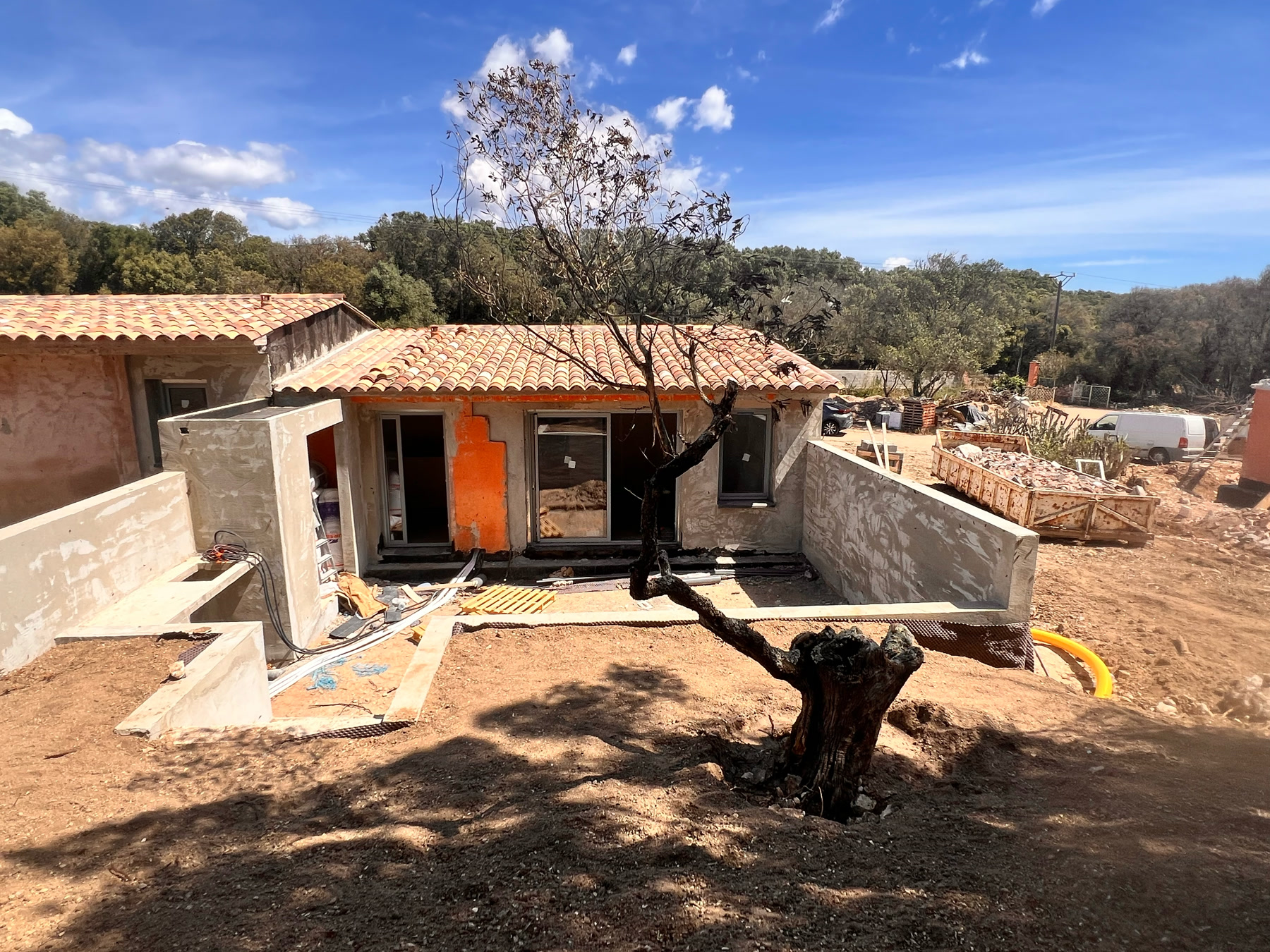 Photo chantier Patio arriere — Contrebas